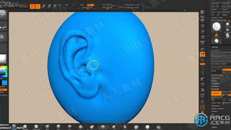 【中文字幕】zbrush人物脸部五官雕刻实例制作视频教程 中文字幕教程 人人cg 人人素材 Rrcg