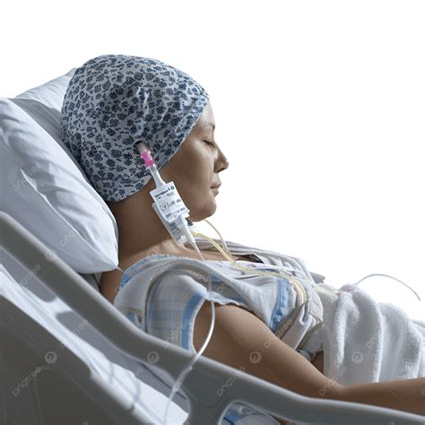 Cancer Patient In Hospital Bed