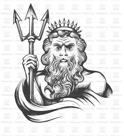 Neptune God Drawing At Explore Collection Of