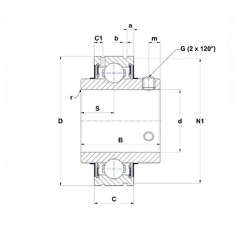 Rolamento Esférico UC206 20 31 75x61 91x38 1mm