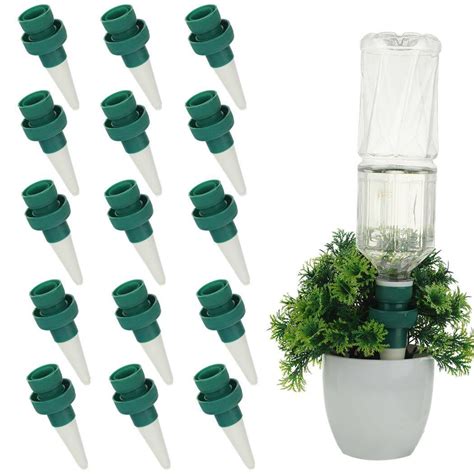 Self Watering Spikes 15PCS Bottle Adapter Auto Watering Device Set