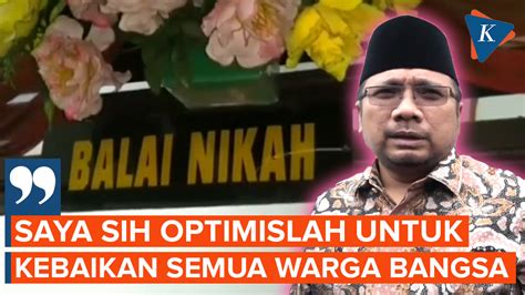 Video Menag Yaqut Yakin Usulan Kua Jadi Tempat Pernikahan Semua Agama