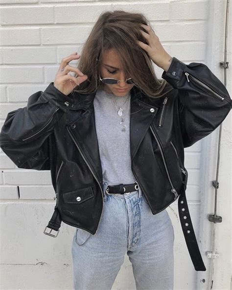 Leather Jacket Outfit Ideas Fall Look Edgy Outfits Leather Jacket Outfits Fashion Inspo