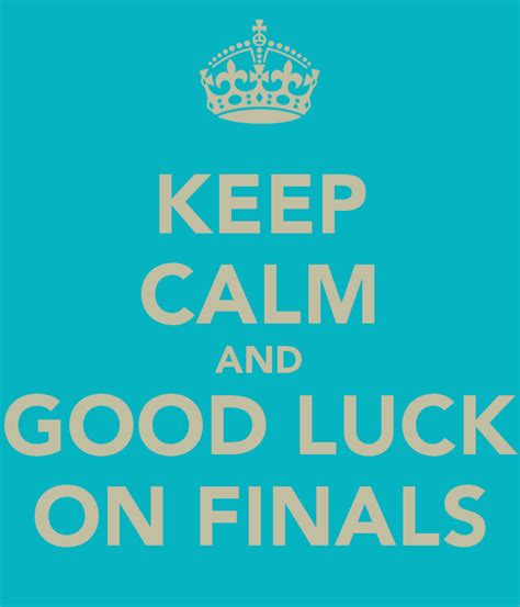 Good Luck With Finals Residential Education