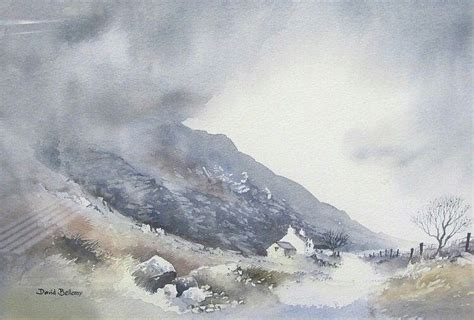 Winter Watercolor Landscape By David Bellamy