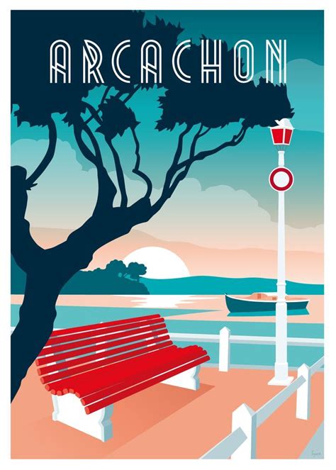 Affiche Arcachon Travel And Tourism Trends 2019 Art Deco Posters