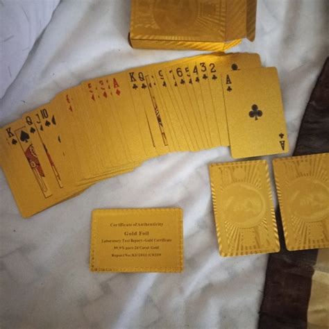 Games Nib K Gold Foil Playing Cards Poshmark