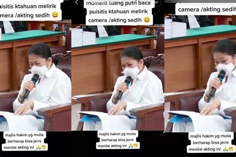 Viral Terekam Kamera Momen Putri Candrawathi Ketahuan Akting Di Sidang