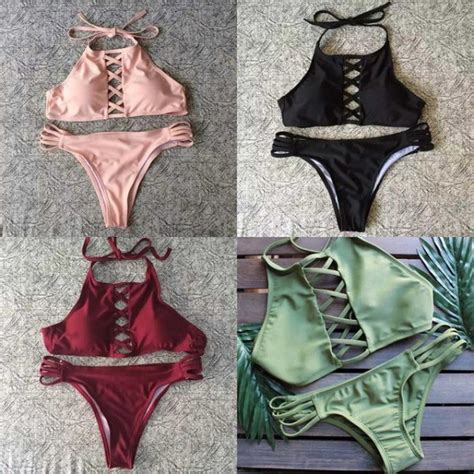 Aliexpress Bandage Hot New Bikini Swimwear Women Sexy Beach Wear Swimsuit Bathing Suit