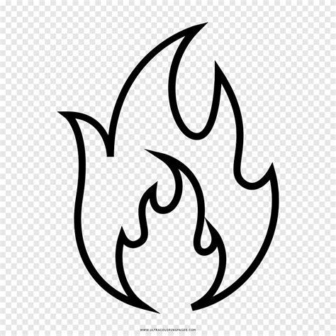 Libro Para Colorear Dibujo Fuego Llama Fuego Blanco Hoja Png Pngegg