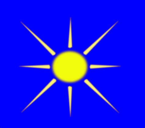 Clipart - Sun with blue sky