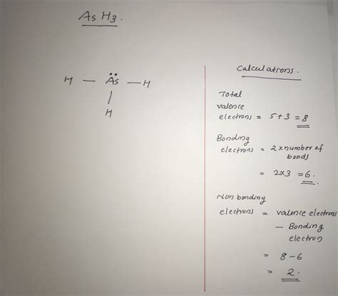 [Solved] The Lewis structure of 3AsH shows __________ nonbonding