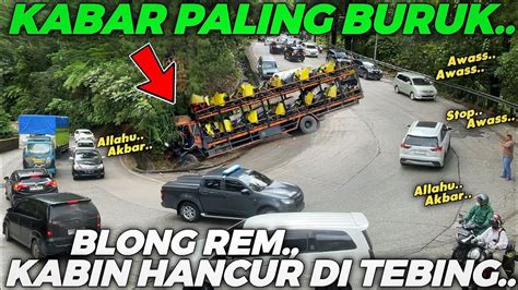 KABAR PALING BURUK HARI INI Truk Pengangkut Sepeda Motor Blong Rem