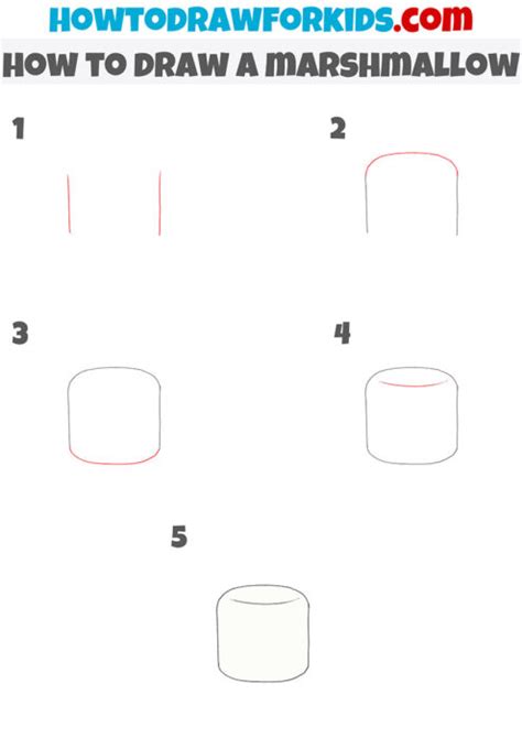 How To Draw A Marshmallow Easy Drawing Tutorial For Kids