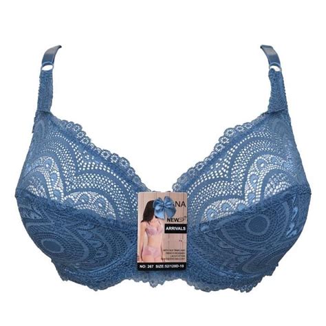 Soutien gorge 100D en dentelle bleu lingerie femme grande taille Bleu Cdiscount Prêt à Porter
