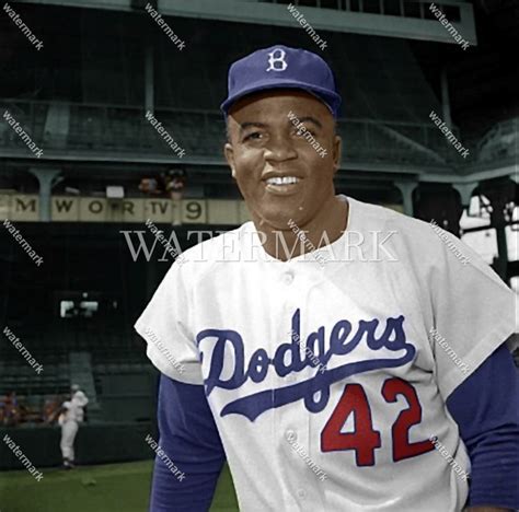 DA101 Jackie Robinson Brooklyn Dodgers Pose Colorized Photo | Jackie ...