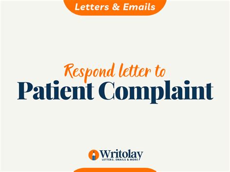 Patient Complaint Response Letter Template Writolay