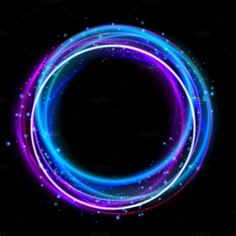 Glowing Circle Light Effect Decorative Illustrations Creative Market