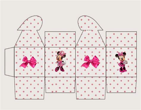 Minnie Pink Free Printable Box With Heart Closure Printable Box