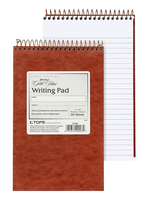 Amazon Ampad Gold Fibre Retro Writing Pad Red Cover White Paper