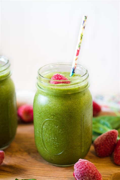 Strawberry Banana Green Smoothie Food With Feeling