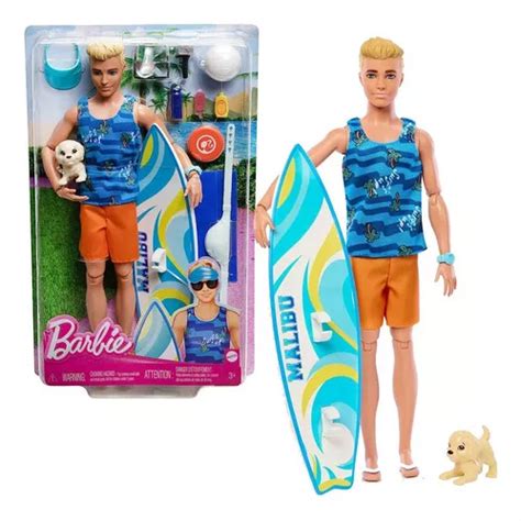 Barbie O Filme Boneco Ken Dia Do Surf Mattel Hpt49 Frete grátis