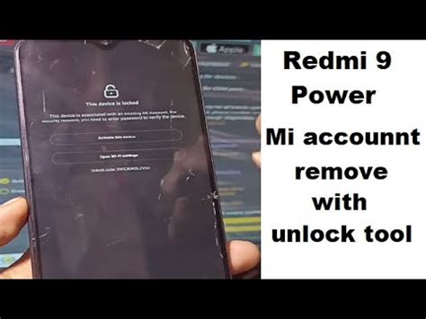 Redmi 9 Power 9 9t MI Account Lock Remove With Unlock Tool All Redmi