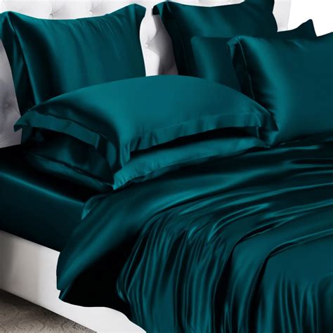 Teal Silk Duvet Cover