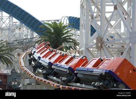 Roller Coaster at Disneyland Amusement Park, California USA Stock Photo ...