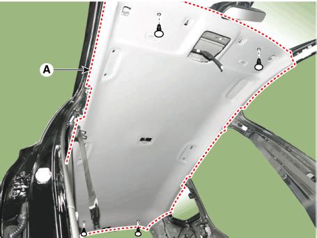 Hyundai Santa Fe Roof Trim Assembly Repair Procedures Roof Trim