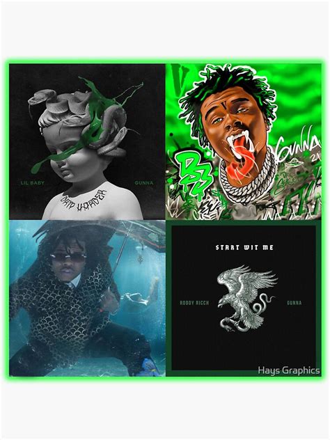 "Gunna Album Art Collage" Sticker for Sale by HaysMolm | Redbubble