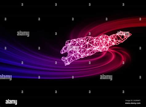 Map of Timor Leste, Polygonal mesh line map, modern map Stock Photo - Alamy