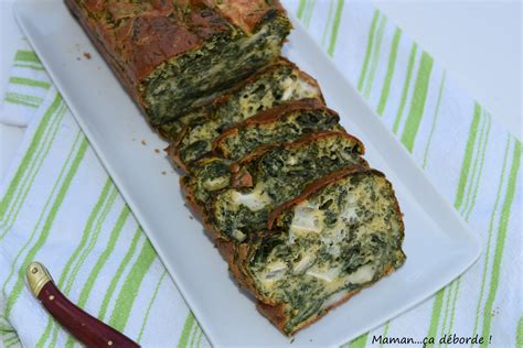 Cake épinard chèvre et basilic Maman ça déborde