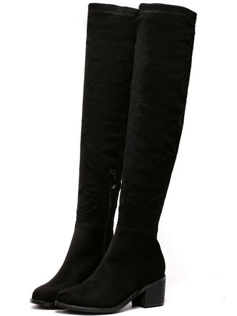 Botas Chunky Heel Alta Sheinside Fancy Shoes Pretty Shoes Cute