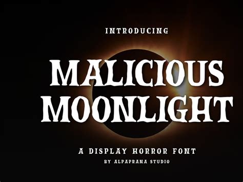 Malicious Moonlight Display Font By Alpaprana Studio Epicpxls