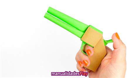 Cómo hacer una PISTOLA de papel fácil paso a paso Manualidades Play