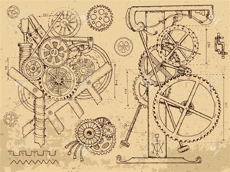 Steampunk Gears And Cogs Drawing At Vanannablog Blog