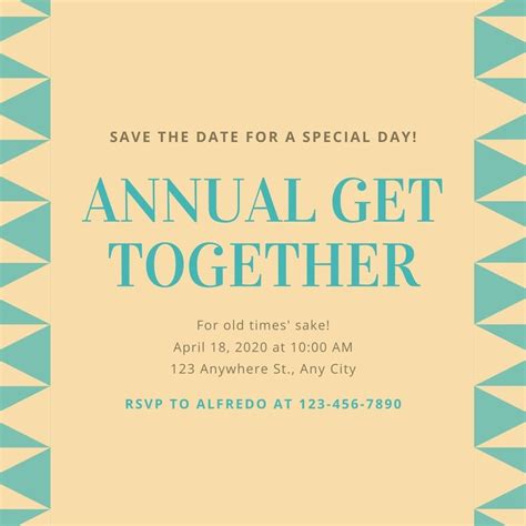 Free And Printable Get Together Invitation Templates Canva