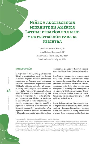 Niñez y adolescencia migrante en América Latina by Sociedad Colombiana de Pediatría Issuu
