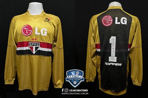 Camisa do São Paulo Oficial Goleiro Dourada Topper 2004 1 Rogério Ceni