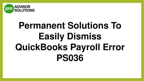 Ppt Easy Way To Fix Quickbooks Payroll Error Ps Powerpoint