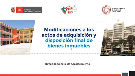 Modificaciones a los actos de Adquisición y Disposición final de Bienes