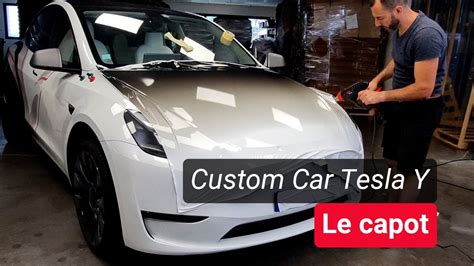 PART 5 POSE COVERING CAPOT TESLA MODEL Y Tuto YouTube