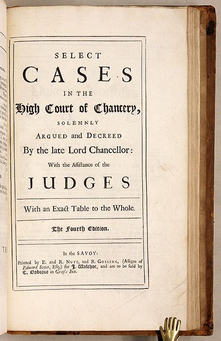 Cases Argued and Decreed in the High Court of Chancery [Bound with]. by ...