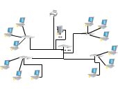 Extended Star Topology | Editable Network Diagram Template on Creately