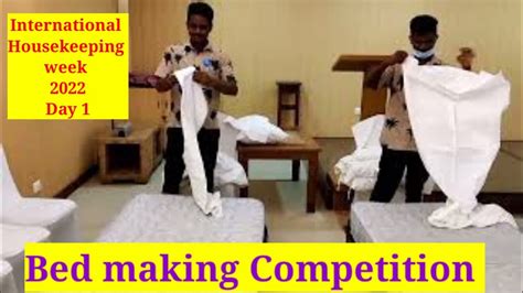 International Housekeeping Week Day 1 Bed Making Competition