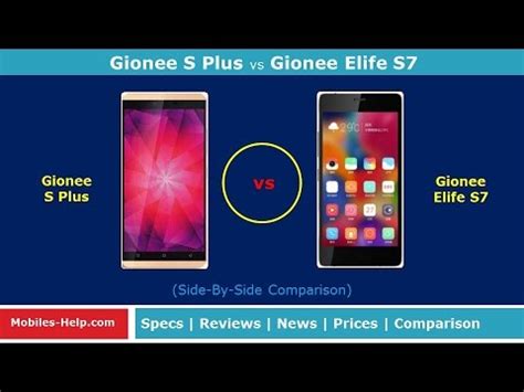 Gionee S Plus Vs Gionee Elife S7 Side By Side Comparison YouTube