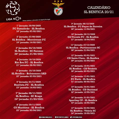 Information Glorious Sl Benfica On X O Calendário Do Sl Benfica Na