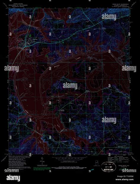 map  cedar bluff  res stock photography  images alamy