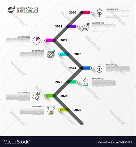 Infographic Design Template Timeline Concept Vector Image